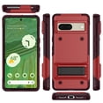 thumbnail image 5 of Designed for Samsung Galaxy S23 FE /Fan Edition 5G Hybrid Stand Military Grade Anti Drop Protection Built-in Kickstand Hard PC TPU Rubber Phone Case Cover [Red], 5 of 8