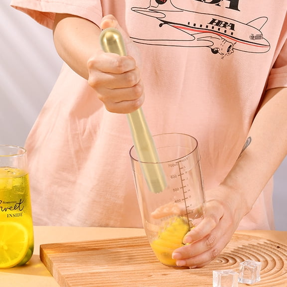 STRANDCHIC Stainless Steel Cocktail Muddler - Professional Bartender Mixer Tool for Home and Bar Use