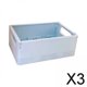 thumbnail image 1 of 3x Cestas de Almacenamiento de Plástico, Apilables, Plegables, , Organizador de Escritorio, Caja de Almacenamiento para Cocina, Dormitorio, Organi 3 piezas, 1 of 4
