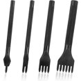 thumbnail image 1 of 4mm DIY Sewing Tools Hole Punch Steel Leather Craft Lacing Sew Chisel Set 1/2/4/6 Teeth 4 Pieces, 1 of 5