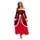 thumbnail image 3 of Disfraz navideño para parejas de talla grande M-5XL, disfraz de Papá Noel para hombres y mujeres, traje de actuación escénica navideña con estampado, 3 of 6