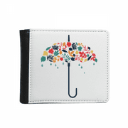 umbrella drip rain weather flip bifold faux leather wallet  multi-function card purse