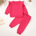 thumbnail image 4 of NOLDARES Baby Girl Clothes Toddler Girl Outfits Fall Winter Ruffle Shirt Pants Cute Infant Clothing Set for Little Girl(Hot Pink,18-24 M), 4 of 4