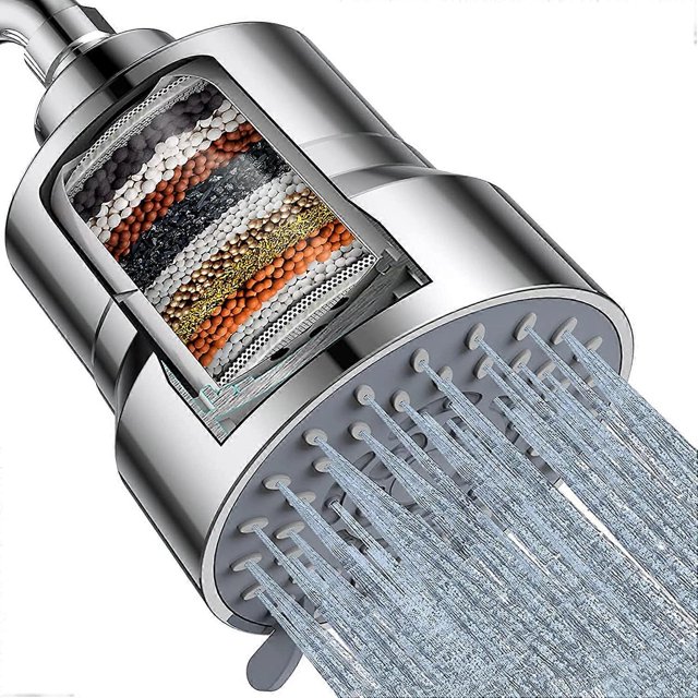 Filtered High Pressure Shower Head Enhanced for Water Flow and Comfort