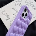 thumbnail image 3 of 3D Hearts Case Compatible with iPhone 11 Pro Max, Cute Design Soft Protective Case Protective Cover for Girls Women (Purple, iPhone 11 Pro Max), 3 of 14