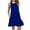 Blue, variant on Dresses for Women Sawvnm Fashion Women Summer Solid Casual Round-Neck Short Sleeve Mini Dress Summer Party Beach Dress on Clearance