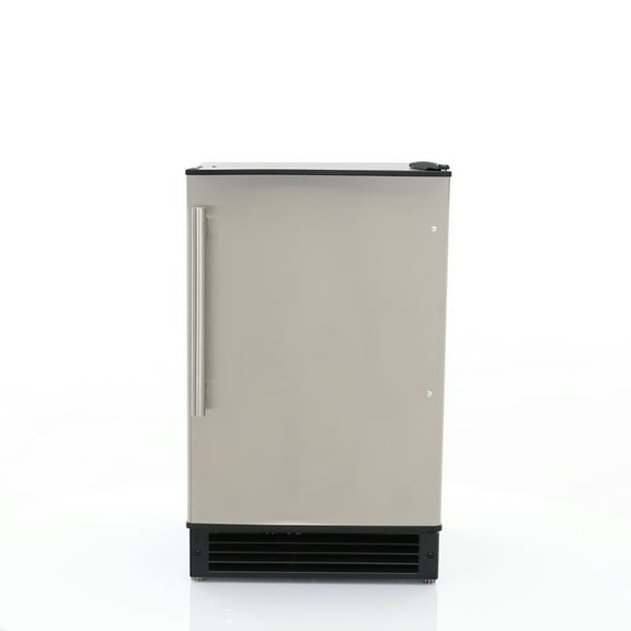 Maxx Ice Countertop or Built-In Ice Maker, 15"W, 15 lbs, Crescent Ice Cubes, 12 lb Ice Storage Bin, in Black with Stainless Steel Door (MIMC15C)
