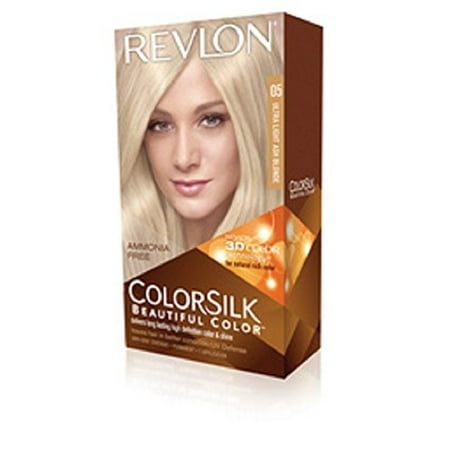 Light Ash Blonde - Revlon ColorSilk Beautiful Permanent Hair Color (05) Ultra Light Ash Blonde