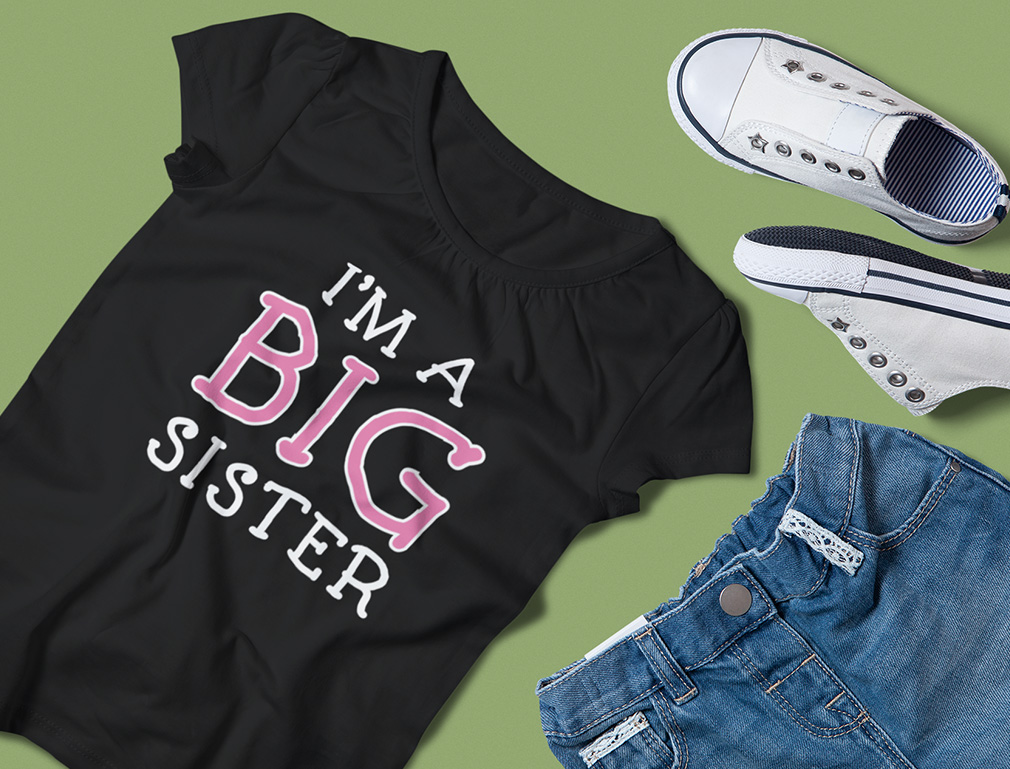 Tstars Girls Big Sister Shirt Lovely Best Sister I'm a Big Sister B Day Gifts for Sister Siblings Gift Cute Graphic Tee Funny Sis Girls Fitted Kids Child Birthday Gift Party T Shirt - image 4 of 5