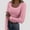 B_Pink, variant on Women's Square Neck Shirt Comfy Ribbed Pullover Top Fashion Solid Long Sleeve Blouse Slim Fitted Casual Basic Tee Pleated Waist Crop Top 2025 Fall Trendy Outfits