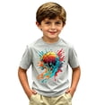 thumbnail image 3 of Vêtements pour Filles Col Rond T-Shirt à Manches Courtes pour Tout-Petits Vêtements pour Garçons Tout-Petits Vêtements pour Filles 6-7 Ans Vêtements Tendance, 3 of 3