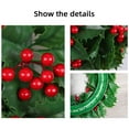 thumbnail image 6 of EWASWON Christmas 16 Inch Artificial Christmas Wreath, Green Plastic Xmas Wreath with Berries Rattan, Easy to Hang for Front Door Fireplace Decor, 6 of 6