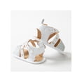 thumbnail image 2 of hirigin Baby Girls PU Leather Sandals Toddler Non-Slip Open Toe Sequins First Walking Soft Sole Shoes, 2 of 5