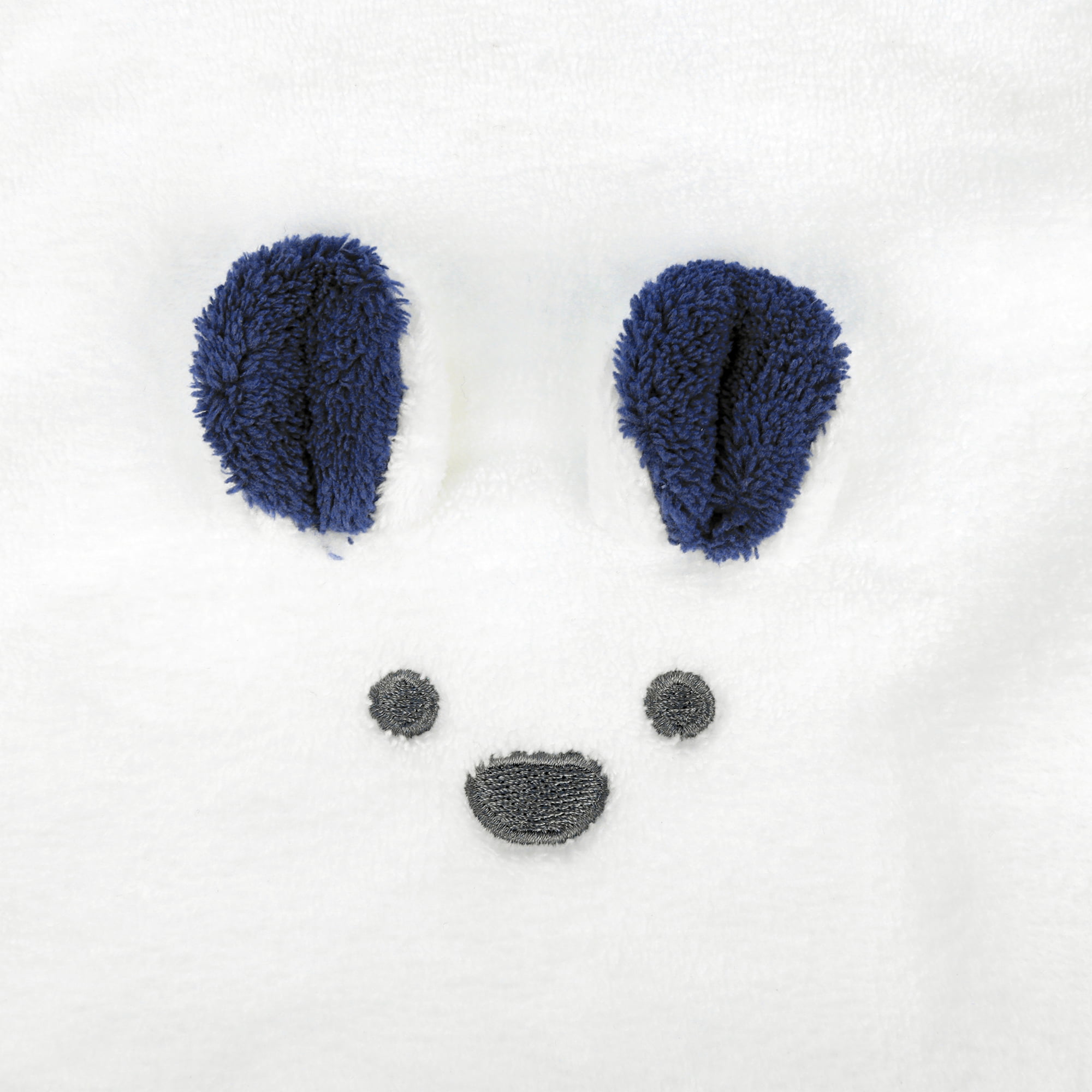 Unique Bargains Coral Soft and Absorbent Rabbit Pattern Towel Set White 2-Piece