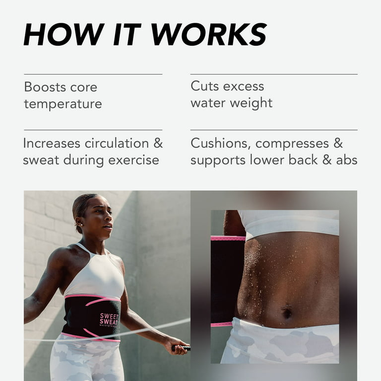 Sweet Sweat Waist Trimmer for women and men Includes Free Sample of Sweet  Sweat Gel 