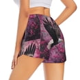 thumbnail image 3 of Bixox Women's Flower Bald Eagle pattern 2 in 1 Running Shorts - Lightweight Athletic Workout Gym Yoga Shorts Liner with Pockets - Large, 3 of 5