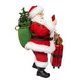 thumbnail image 2 of Kurt Adler 10.5-Inch Fabriché Santa with Red Luggage, 2-Piece Set, 2 of 7