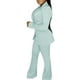 thumbnail image 3 of SAYOO Office Lady Traje de 2 piezas Slim Fit Color sólido Mujeres Blazer y conjunto de pantalones de trabajo para ropa casual Fiesta de negocios SAYOO  Moda, 3 of 8