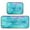 Pastel Blue Dandelions, variant on 2-Piece Kitchen Rugs Set Non-Slip Mats Carpet Floor for Kitchen, Bathroom (19.7"x27.6" & 19.7"x47.2") Pastel Blue Dandelions