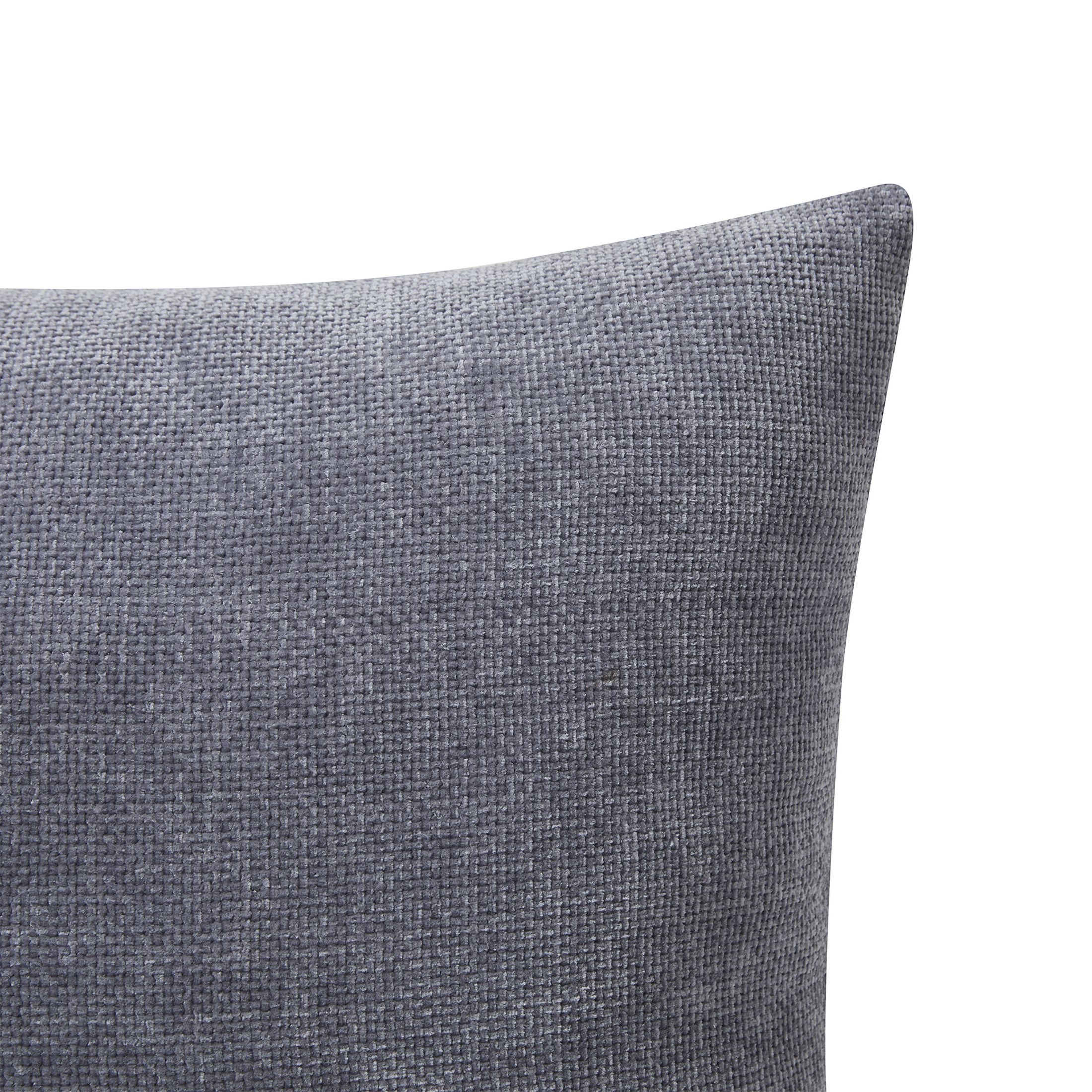 Mainstays Solid Chenille Throw Pillow Set, Grey, 18x18, 2-Pack photo 3