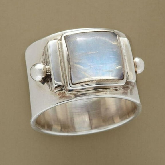 Xinyolin Romantic Exquisite Women's Vintage Stone Ring - Alloy Wedding Ring Accessory