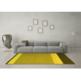 thumbnail image 3 of Ahgly Company Indoor Rectangle Abstract Yellow Contemporary Area Rugs, 2' x 4', 3 of 4