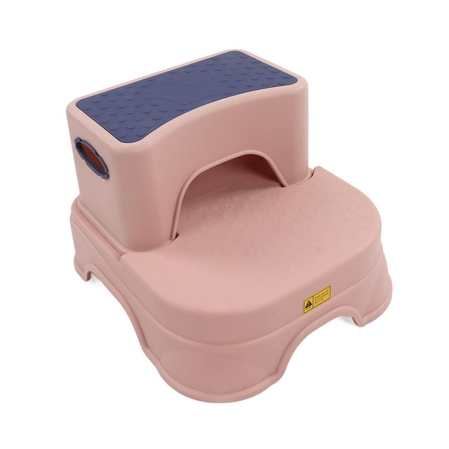 Kids Step Stool, Kid Step Up Stool Bathroom Height Adjustable Ergonomic Design With Widened Base For Kids For Shower Room Pink Purple