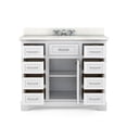 thumbnail image 3 of RoomAndLoft Ventura 42" Wood Bathroom Vanity in White - Quartz Top & 1 Basin, 3 of 4