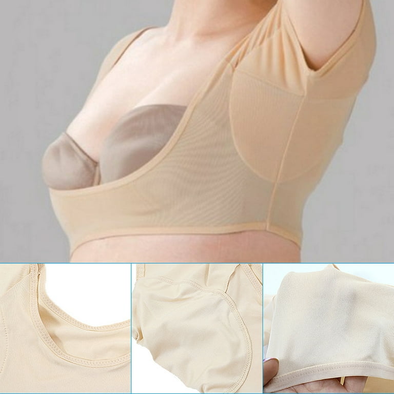 Zoomarlous Bra With Build in Sweat Pads Reusable Armpit Sweat Absorption Washable  Sweat Vest for Women Girls Ladies Outdoor 