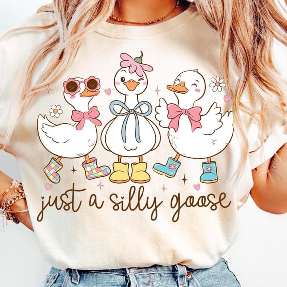 Funny Goose Coquette T-shirt, Silly Goose On The Loose T-shirt, Spring Glitter T-shirt, Boho Floral Mom T-shirt, Preppy Animal Art T-shirt.