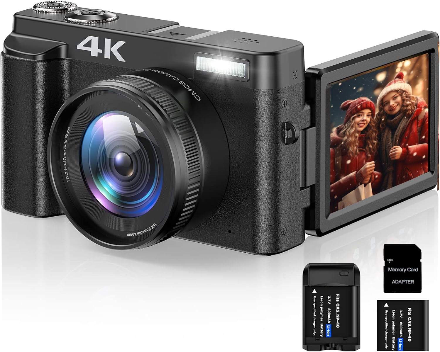 4K Digital Camera for Photography 48MP Autofocus Vlogging