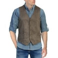 thumbnail image 2 of Gioberti Men's 5 Button Faux Suede Vest, 2 of 6