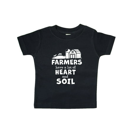 

Inktastic Farmers Have a Lot of Heart and Soil Gift Baby Boy or Baby Girl T-Shirt