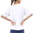 thumbnail image 5 of HongQid Fitness Tops for Women Loose Fit Breathable Activewear Cool Quick Dry Gym Athletic Tee Tops, 5 of 8