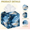 thumbnail image 3 of Blue Marble Tissue Box Holder Square Tissue Box Cover Foldable Tissue Storage Box Waterproof Paper Towel Case Container Organizer Tissue Box Holder for Bedroom Office Car, 3 of 8