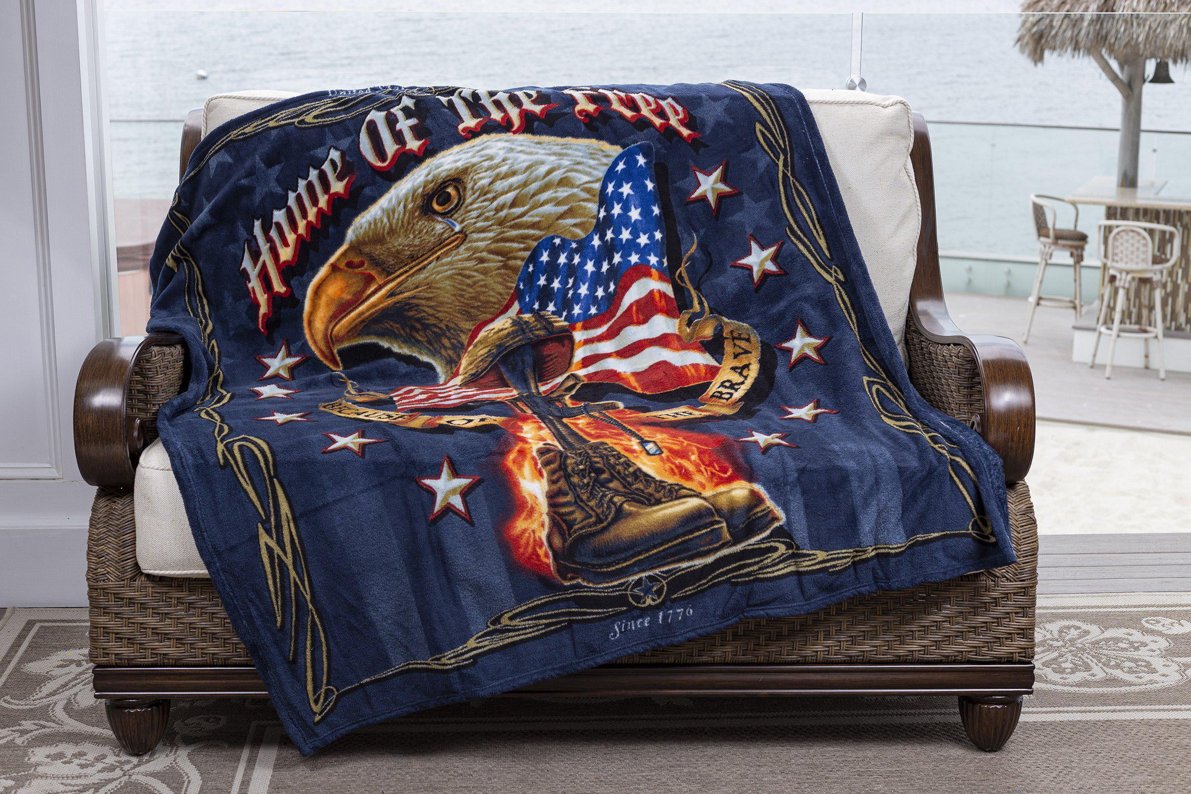 Great Choice Products Us Flag Police Throw Blanket Gifts For Men
