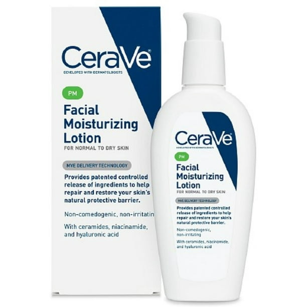 CeraVe Facial Moisturizing Lotion PM 3 oz (Pack of 6)