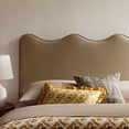 thumbnail image 5 of Athena Stain-Resistant Performance Velvet Queen Size Headboard in Taupe, 5 of 8
