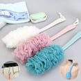 thumbnail image 2 of Back Scrubber and Body Lotion Applicator, Loofah Long Handle Bath Brush, Mesh Sponge On a Stick for Shower Men Women Kids Elderly, Exfoliating Scrub Bathroom Accessories for All Kinds of Skin, 2 of 8