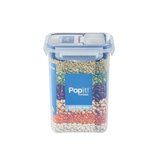 Contenedor Hermético Popit! XE024PS Rectangular Alto Con Tapa Cerealera 1.4L