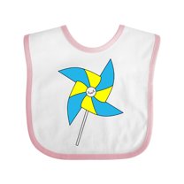 Inktastic Yellow and Blue Pinwheel Boys or Girls Baby Bib