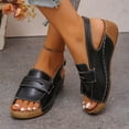 thumbnail image 4 of Willtoo Orthopedic Wedge Sandals for Women 2026 Dressy Footwear with Buckle Ankle Strap Slingback Comfortable Peep Toe Walking Summer Casual Sandals, 4 of 7