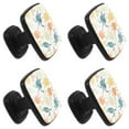 thumbnail image 2 of 4 Pcs Square Cabinet Handle Cupboard Knob Drawer Pulls Handle Green Yellow Turtles Drawer Knobs with Screws Furniture Decoration, 2 of 7