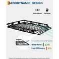 thumbnail image 3 of Global Roof Rack Basket – 200 lbs Heavy Duty Rooftop Cargo Carrier with Extension – Fits SUVs, Trucks & Vehicles – Four-Section Design – Size 84"x39"x6" | Four-section type, 3 of 8