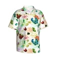 thumbnail image 2 of Daiia Floral Vintage Hawaiian Shirt for Men Gentle Cotton Regular Short Sleeve Casual-Large, 2 of 9