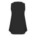 thumbnail image 5 of Bovemsi Women's Tanks & Camis Plus Size Summer Vest Loose Fit Round Neck Button Front Casual Top Black Camisole, 5 of 5