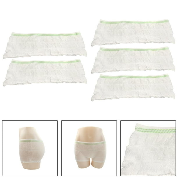 5x Female Disposable Mesh Panties High Waist Lightweight Underwear Elastic  Waistband Stretch Polyester for Travel Skincare Hiking Sleepover XL
