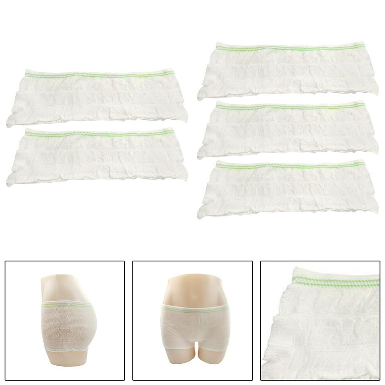 5 Pieces Breathable Disposable Mesh Panties Stretch Polyester Protective  Underwear Unisex Soft for Sauna Sleepover Massage Hotel Skincare XL