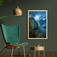 thumbnail image 2 of Landscape Wall Art with Frame, Panoramic Reine Reinebringen Lofoten Islands Norway Nordic Nature Outdoor Scene, Printed Fabric Poster for Bathroom Living Room, 23" x 35", Multicolor, by Ambesonne, 2 of 2