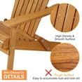 thumbnail image 2 of NiamVelo Outdoor Adirondack Chair, Folding Wood Durable Patio Lawn Chair Weather Resistant for Patio Deck Garden, Natural, 2 of 7